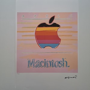 Macintosh Apple Andy Warhol Lithograph Signed Certificate Leo Castelli