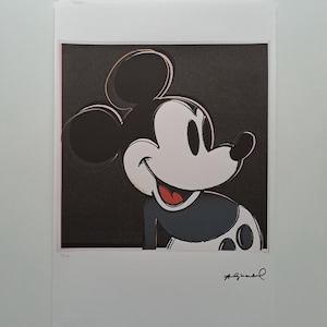 Andy Warhol Signed - Mickey Mouse - Certificate Leo Castelli