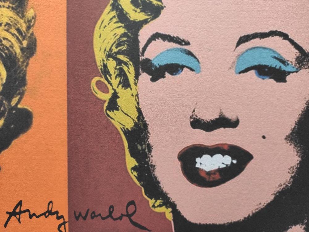 アンディ・ウォーホル直筆サイン入り限定版リトグラフ - マリリン