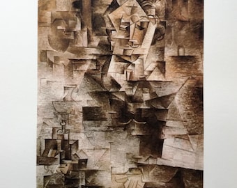 Cubist Portrait by Pablo Picasso Signed with Certificate SPADEM Paris
