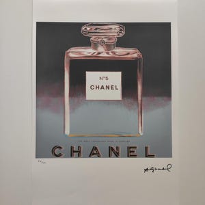 Certificado Chanel assinado por Andy Warhol Leo Castelli