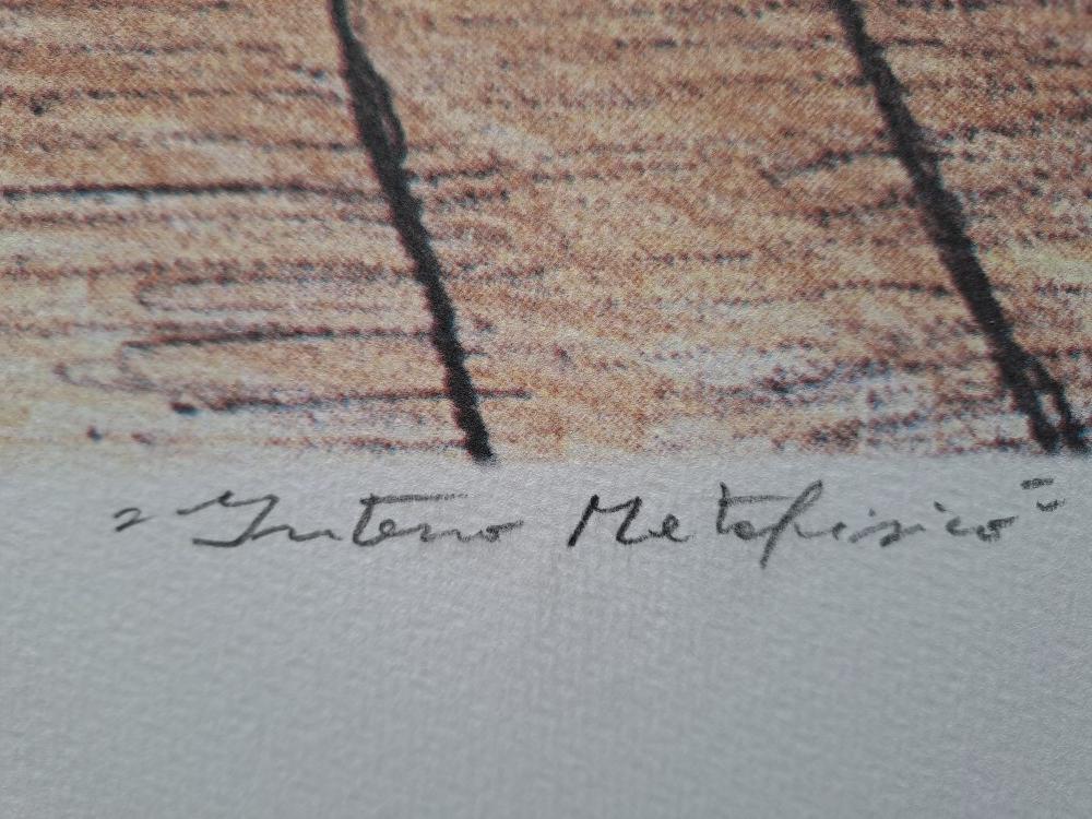Lithographie Signée Giorgio De Chirico "Intérieur Métaphysique" - Edition Limitée Avec Certificat