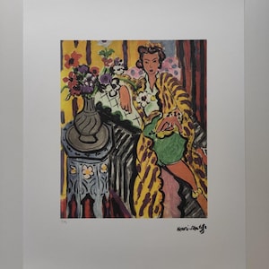 Henri Matisse Signed - Yellow Odalisque - Certificate SPADEM Paris