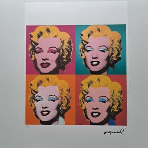 Marilyn Monroe Pop Art Andy Warhol Lithografie Gesigneerd Certificaat Leo Castelli