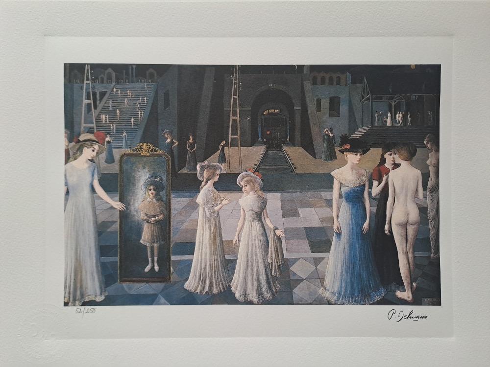 【ベルギー 限定】【新品】PAUL DELVAUX 塗り絵 ポール デルヴォー（Paul DELVAUX）「Reflection（二人の裸婦