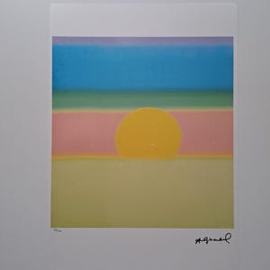 Tramonto di Andy Warhol firmato con certificato Leo Castelli