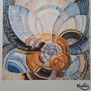 Frantisek Kupka Lithograph Signed - Around the Point - Certificate