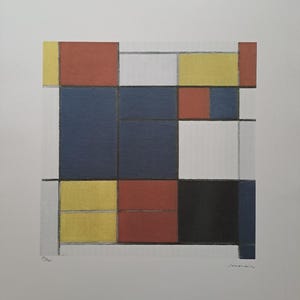 Piet Mondrian Signed - Composition - Certificate