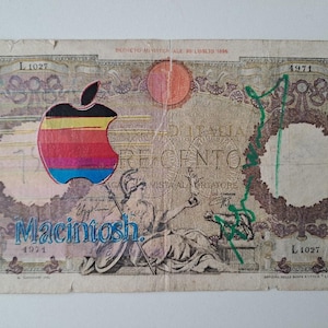 アンディ・ウォーホルのオリジナルサイン入りイタリア・リラ（証明書付き）