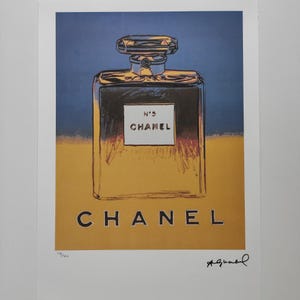 Certificado Chanel assinado por Andy Warhol Leo Castelli