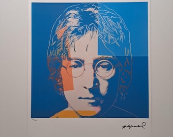 アンディ・ウォーホル - ジョン・レノン - サイン入り、番号入り