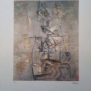 Pablo Picasso Signed - Cubist Musician - Certificate SPADEM Paris