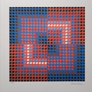 Victor Vasarely Signed - Opt Art Orion - Certificate