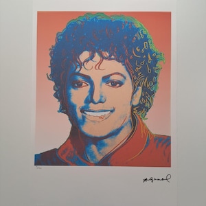 Michael Jackson Andy Warhol Lithografie Gesigneerd Certificaat Leo Castelli