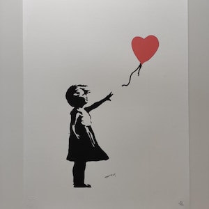 Banksy Art Print Balloon Girl with a Certificate