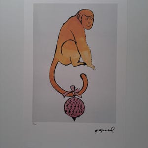 アンディウォーホル RED MONKEY ポスター Amazon.co.jp: Andy warhol アンディ ウォーホル レトロプリント面白い