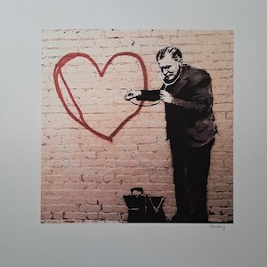 Banksy Peaceful Hearts Doctor - Stampa artistica in edizione limitata con certificato