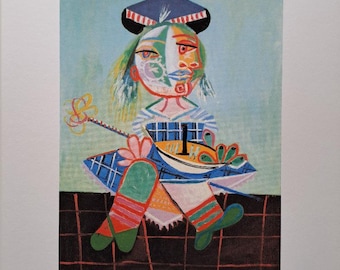 Pablo Picasso Signed - Girl with a Mandolin - Certificate SPADEM Paris