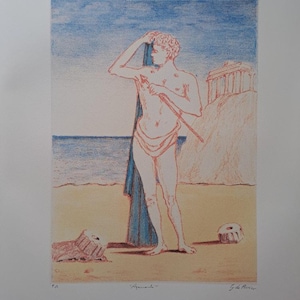 Giorgio de Chirico Agamonte Signed Lithograph with a Certificate