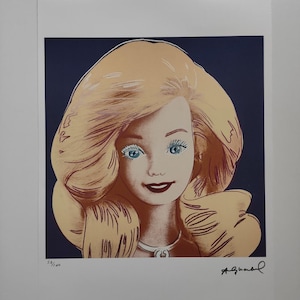 Barbie Andy Warhol ondertekend lithografiecertificaat Leo Castelli