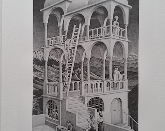 M.C. Escher - Belvedere - Limited Edition Offset Lithograph, Cm