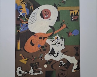 ジョアン・ミロ サイン入り「抽象人物」 - オリジナルリトグラフ