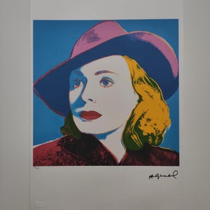 Gesigneerd Andy Warhol - Ingrid Bergman - Certificaat Leo Castelli
