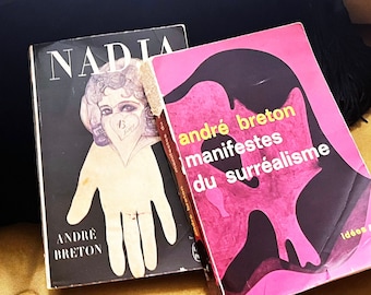 Nadja by ANDRE  BRETON and Manifestes du Surrealisme both in FRENCH Books