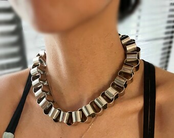 90s Vintage CHUNKY Chain OVERSIZED Choker Necklace