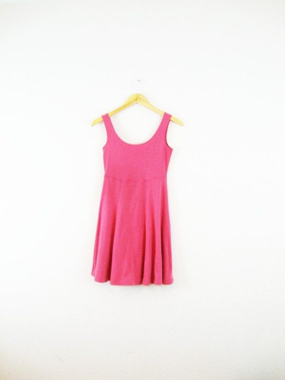 Vintage 90s Pink EXPRESS Cotton Stretchy Dress