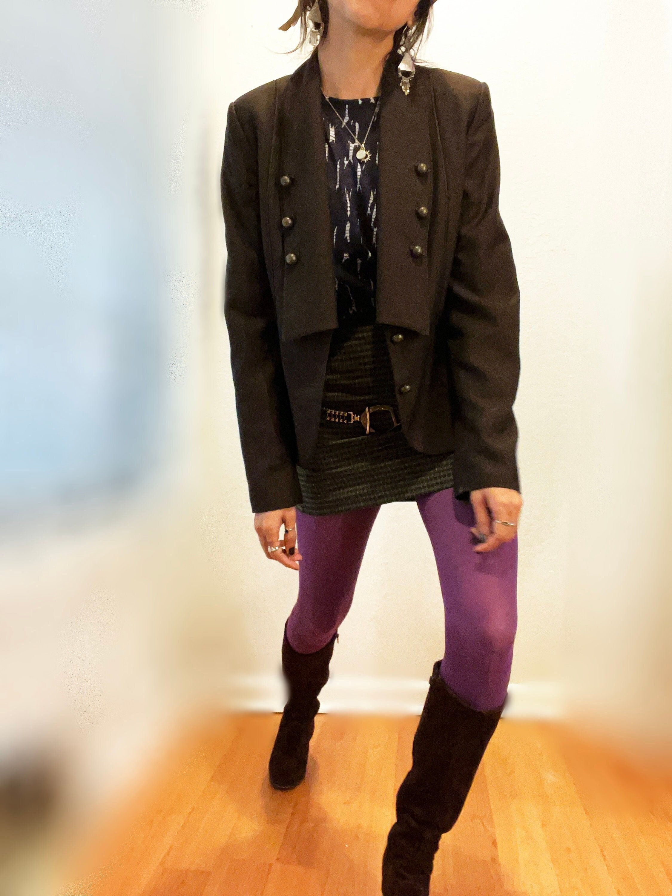 Vintage Dark Brown TAILORED Double Breasted Blazer Jacket