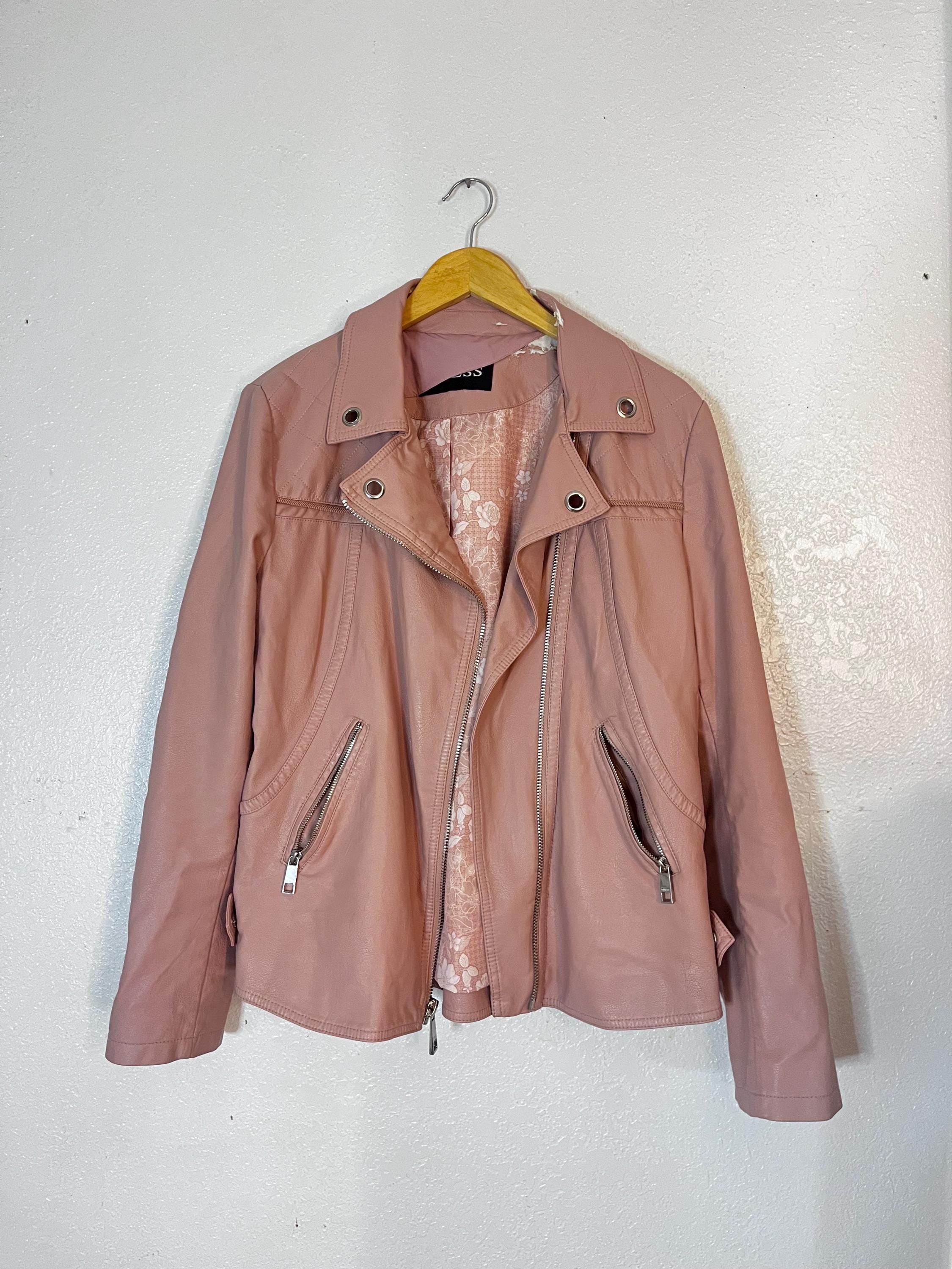 Vintage Guess Leather Jacket - Etsy