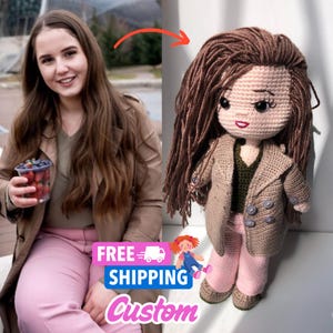 Personalized Doll, Look-Alike Amigurumi Portrait, Custom Crochet Doll And Accessories, Unique Gift for Him or Her, Cute Custom Handmade Gift