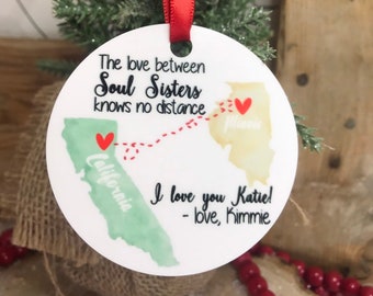 Friends Christmas Ornament - Sister Ornament - Best Friend Ornament m - Friendship Ornament - Personalized Christmas Ornament