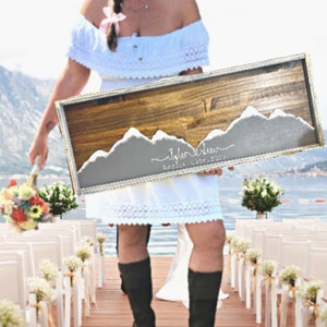Mountain Top Wedding Guestbook Alternative Hitched on the Hilltop Rustic Wedding Guest Book image 4