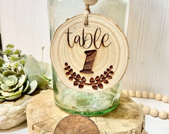 Rustic Wedding Table numbers - Engraved Wood Table Numbers - Wedding Centerpieces - Wedding Reception Table Decor -Wooden Table Numbers