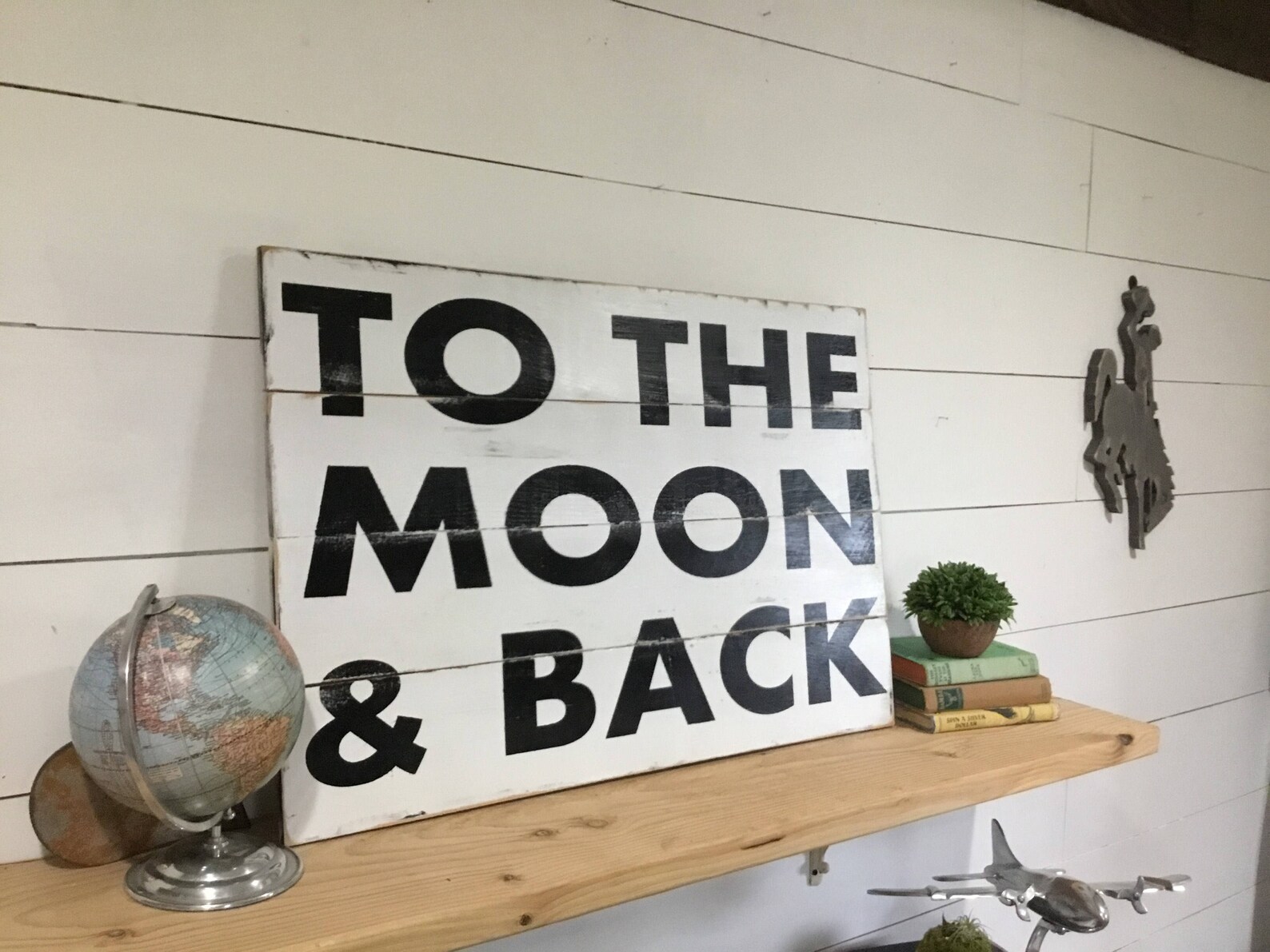 Rustic Nursery Decor to the Moon and Back Decor Boys Room Etsy