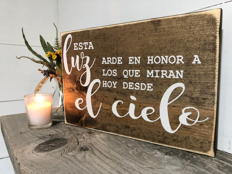 Spanish Memorial Sign Wedding Memorial Sign En Memoria Etsy