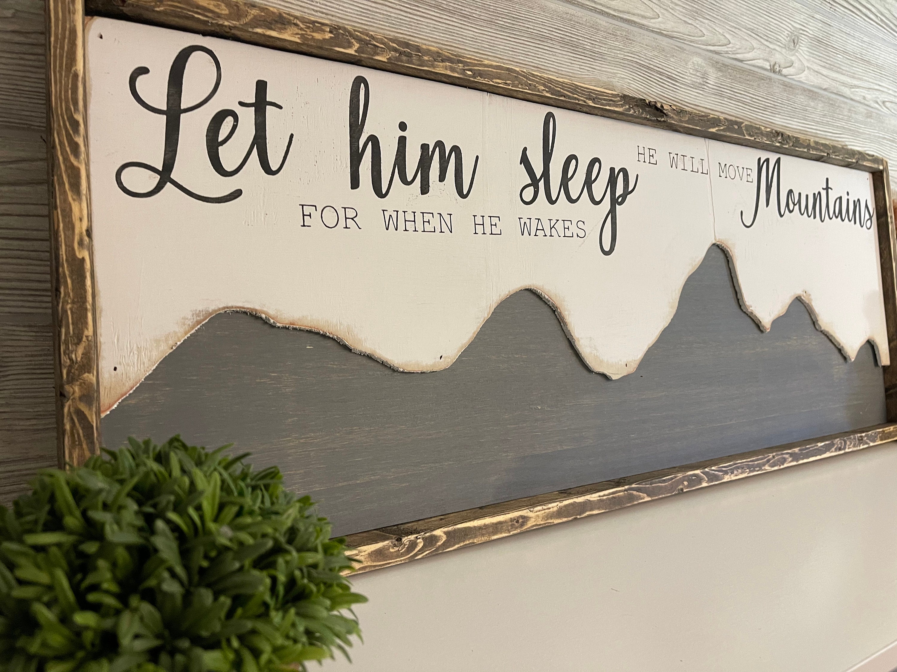 Rustic Mountain Nursery Decor Wall Art Woodland Boys Room - Etsy