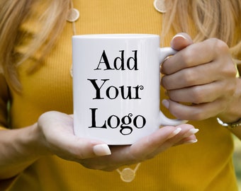 Custom Logo Coffee Mug - Handmade Ceramic Personalized Cup - Office Gift Idea - Merch Mugs - Business Gift - Brand Mug Gift - Bulk Orders