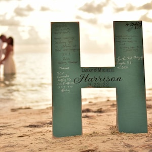 Personalized Wedding Guestbook Beach Front Wedding Wedding image 1