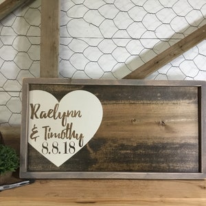 Rustic Wedding Guest Book Wedding Decor Wood Guestbook Alternative Guest Book Wedding Gift Sign Gift for couple image 4