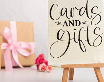 Cards and Gifts Sign - Wedding Table Decor - Wedding Gifts Sign - Rustic Wedding Wood Signs - Cards and Gifts Table for Baby / Bridal Shower