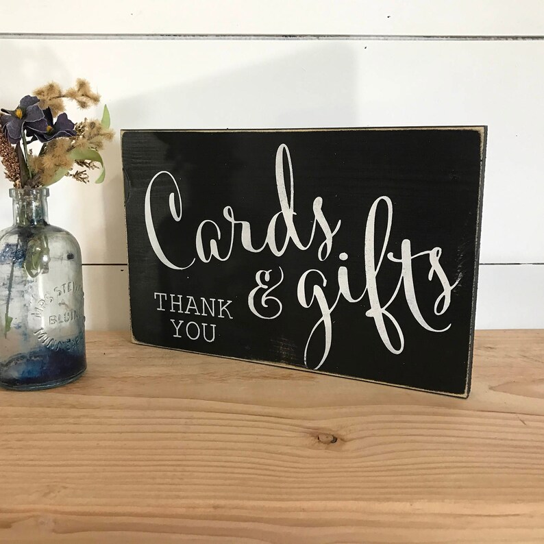Wedding Cards and Gifts Sign Wood Wedding Sign Wedding Reception Sign Rustic Wedding Sign Wedding Signs Wedding Gift Table Sign image 7