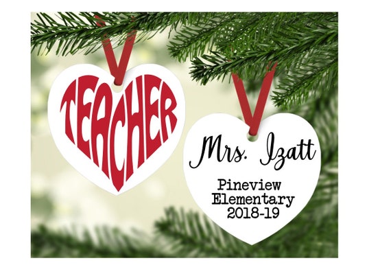 Teacher Christmas Ornament Classroom Ornament Gift For Etsy