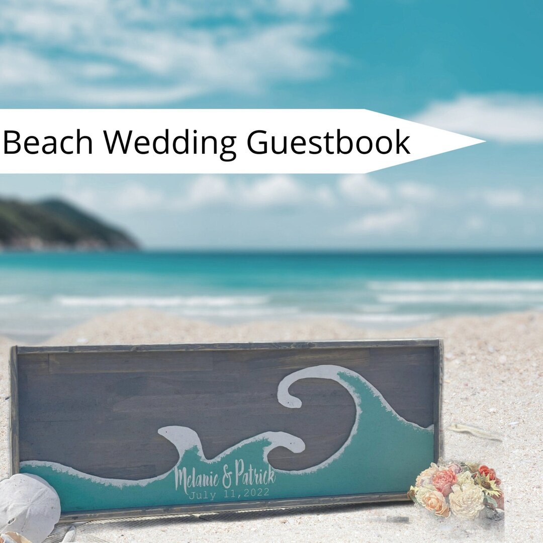 Beach Wedding Guestbook Beach Front Outdoor Wedding Oceanside Wedding