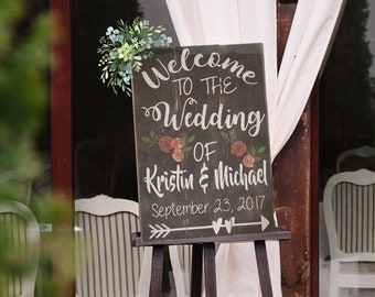 Rustic Wedding Sign - Welcome to our Wedding Sign - Wood Wedding Sign - Custom Wedding Sign - Rustic Wedding Decor - Reception Welcome Sign