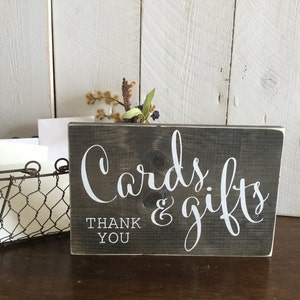 Wedding Cards and Gifts Sign Wood Wedding Sign Wedding Reception Sign Rustic Wedding Sign Wedding Signs Wedding Gift Table Sign image 5