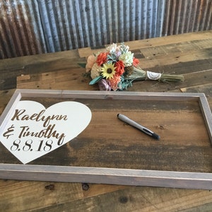 Rustic Wedding Guest Book Wedding Decor Wood Guestbook Alternative Guest Book Wedding Gift Sign Gift for couple image 5