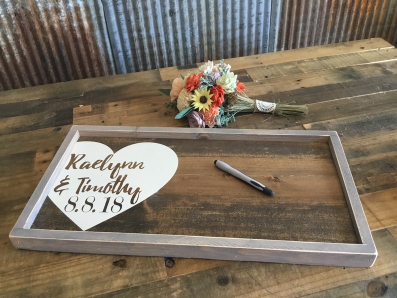 Rustic Wedding Guest Book Wedding Decor Wood Guestbook Alternative Guest Book Wedding Gift Sign Gift for couple image 5